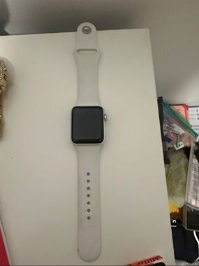 Apple White Smartwatch with Silicone Band